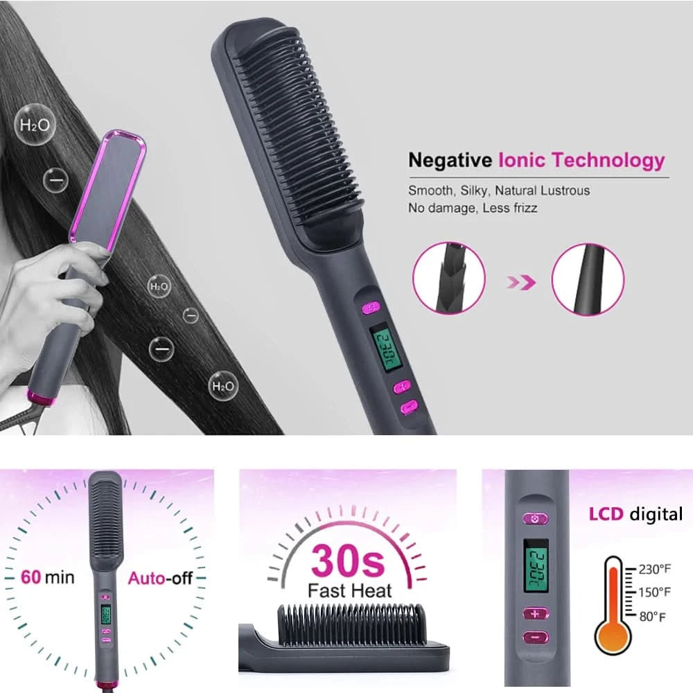 Electric Hair Straightener Brush